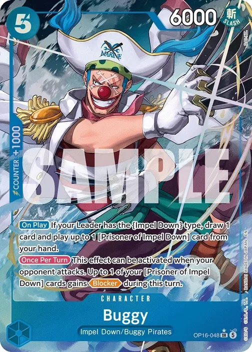 Carte One Piece anglaise OP16-048 Buggy (version 2)