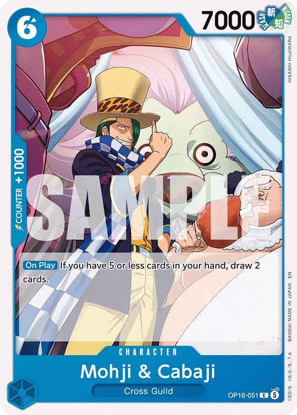 Carte One Piece anglaise Mohji & Cabaji OP16-051 C