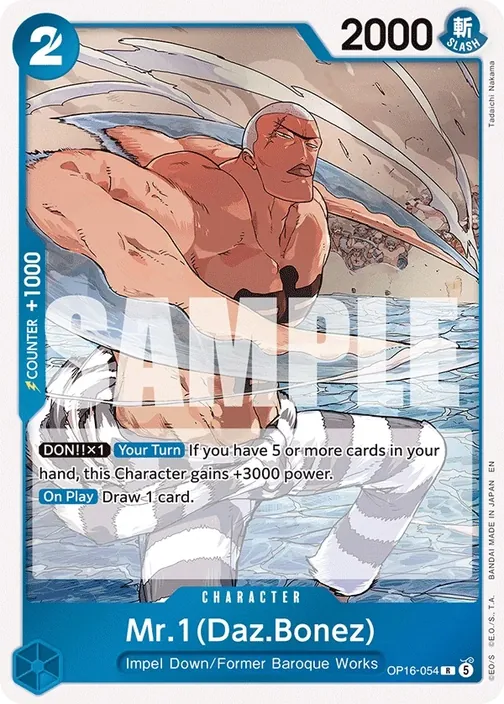 Carte One Piece anglaise OP16-054 Mr.1(Daz.Bonez)