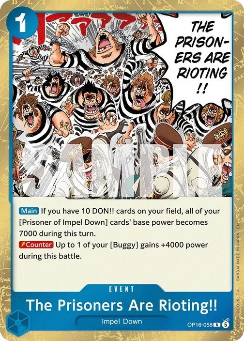 Carte One Piece anglaise OP16-058 The Prisoners Are Rioting!!