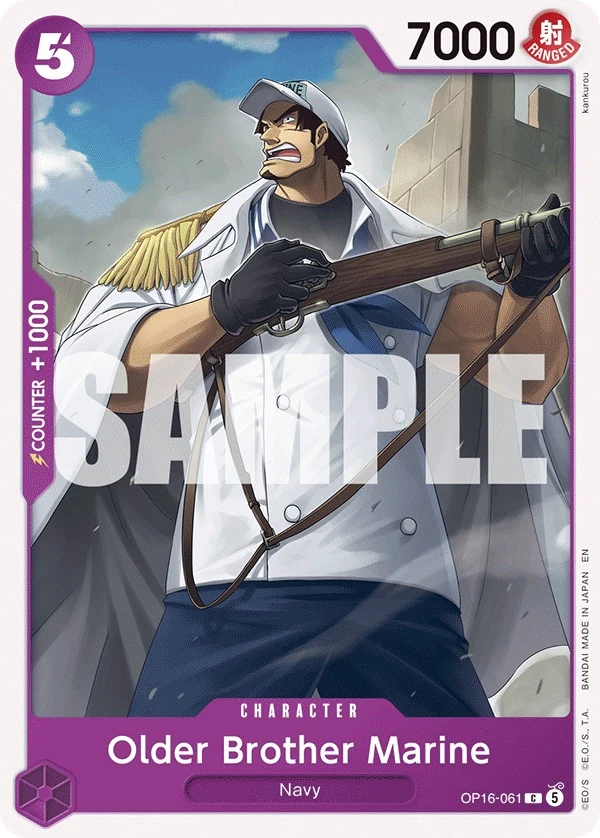 Carte One Piece anglaise Older Brother Marine OP16-061 C