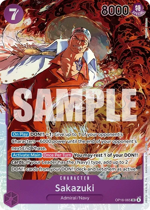 Carte One Piece anglaise OP16-065 Sakazuki