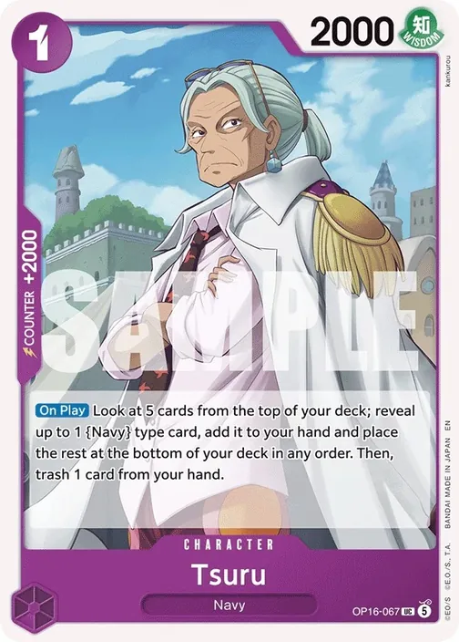 Carte One Piece anglaise OP16-067 Tsuru