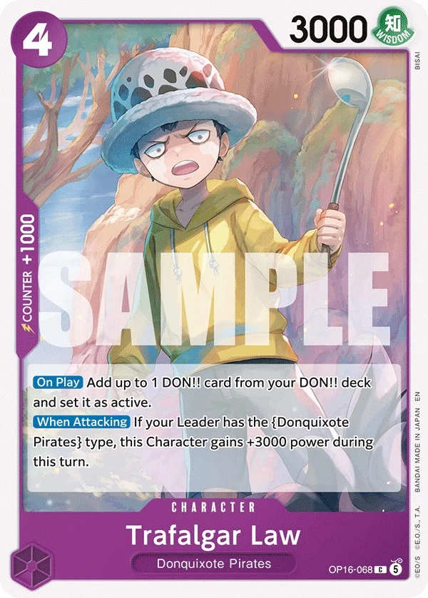 Carte One Piece anglaise Trafalgar Law OP16-068 C