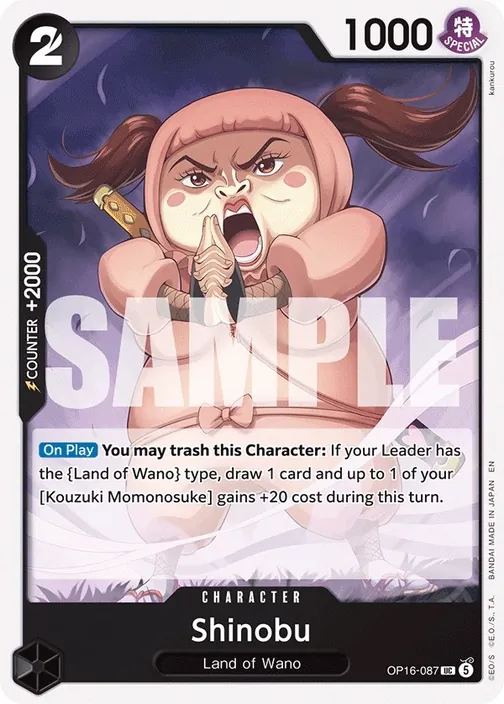 Carte One Piece anglaise OP16-087 Shinobu