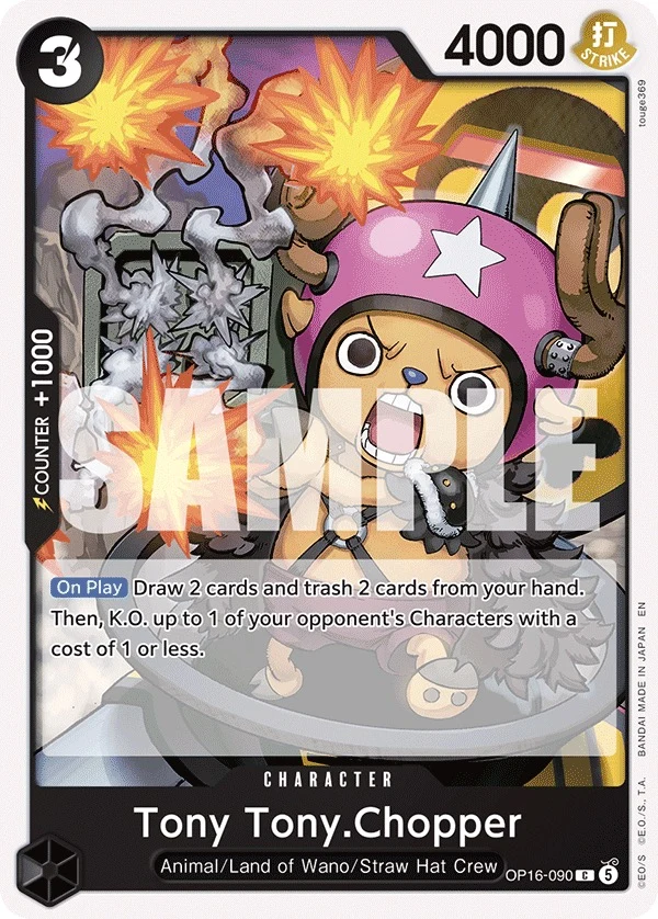 Carte One Piece anglaise Tony Tony.Chopper OP16-090 C