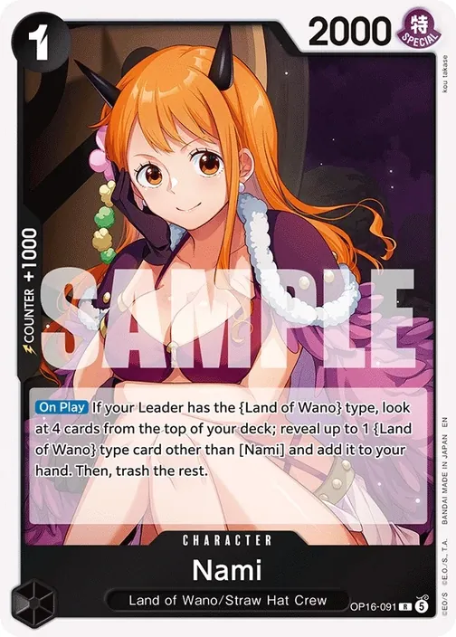 Carte One Piece anglaise OP16-091 Nami