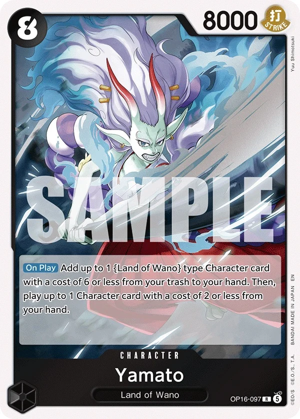Carte One Piece anglaise Yamato OP16-097 R