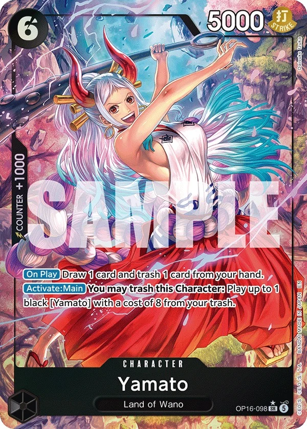 Carte One Piece anglaise Yamato OP16-098 SR