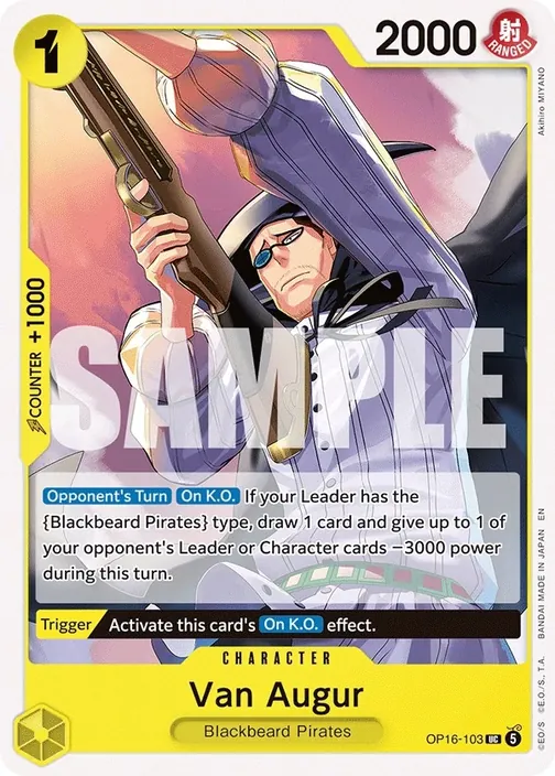 Carte One Piece anglaise OP16-103 Van Augur