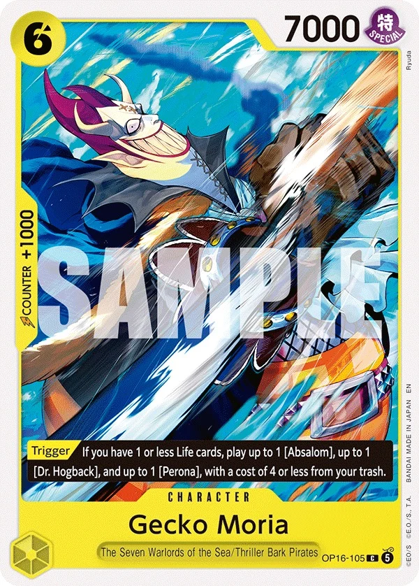 Carte One Piece anglaise Gecko Moria OP16-105 C