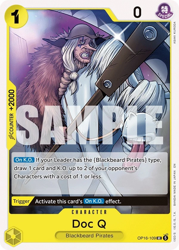 Carte One Piece anglaise Doc Q OP16-109 UC
