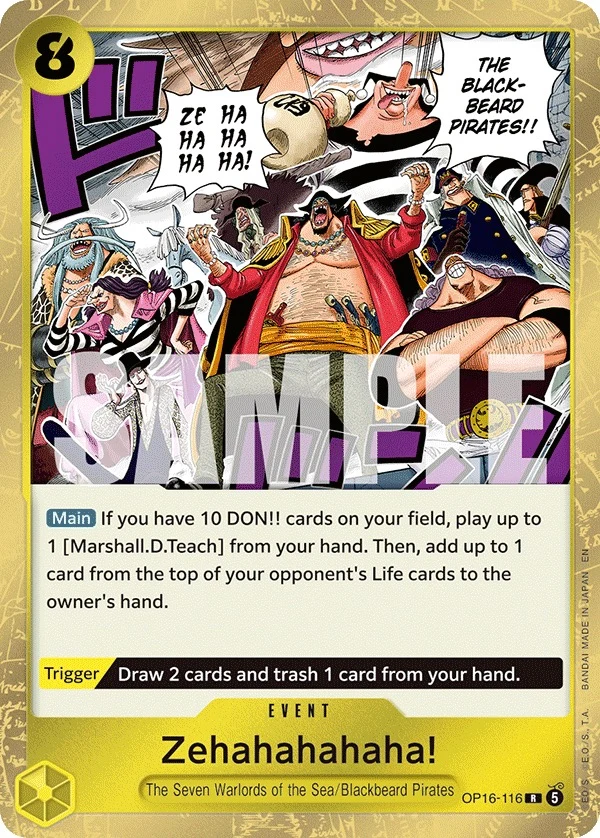 Carte One Piece anglaise Zehahahahaha! OP16-116 R