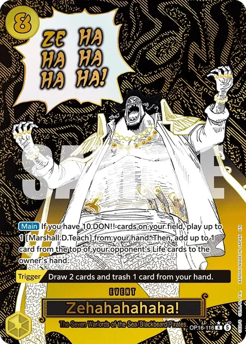 Carte One Piece anglaise OP16-116 Zehahahahaha! (version 2)