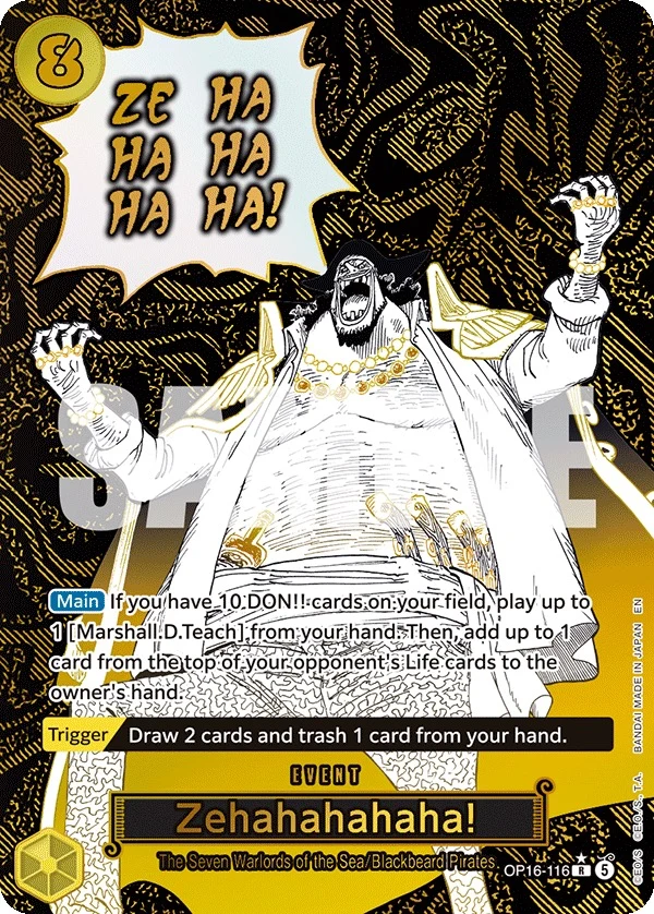 Carte One Piece anglaise Zehahahahaha! OP16-116 R