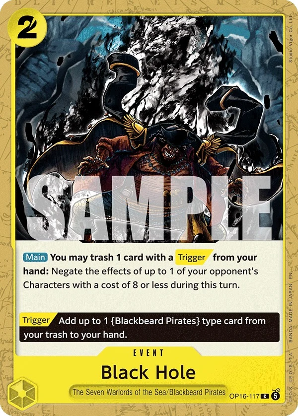 Carte One Piece anglaise Black Hole OP16-117 C