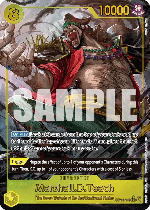 Carte One Piece anglaise OP16-119 Marshall.D.Teach (version 2)