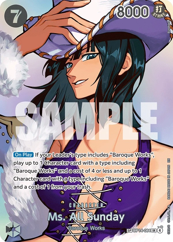Carte One Piece anglaise Ms. All Sunday OP14-084 SP