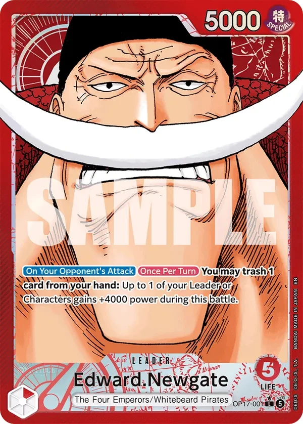 Carte One Piece anglaise Edward.Newgate OP17-001 L