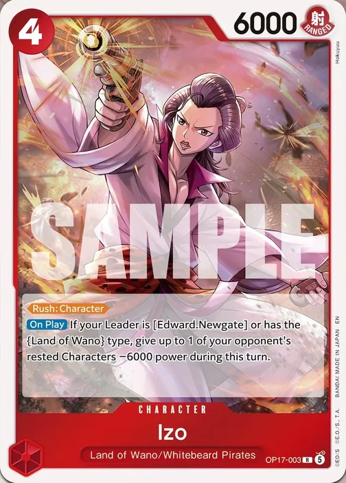 Carte One Piece anglaise OP17-003 Izo