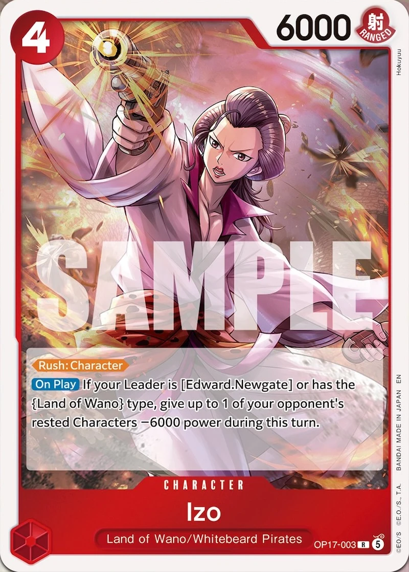 Carte One Piece anglaise Izo OP17-003 R