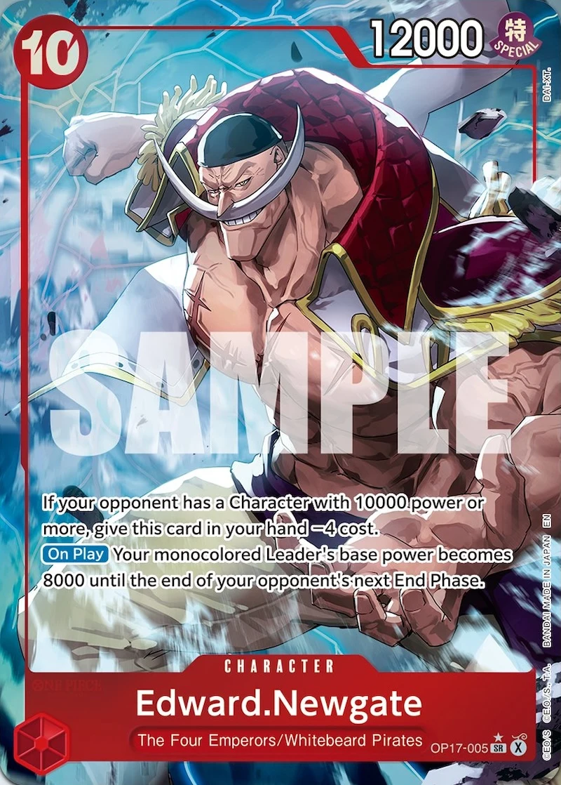 Carte One Piece anglaise Edward.Newgate OP17-005 SR