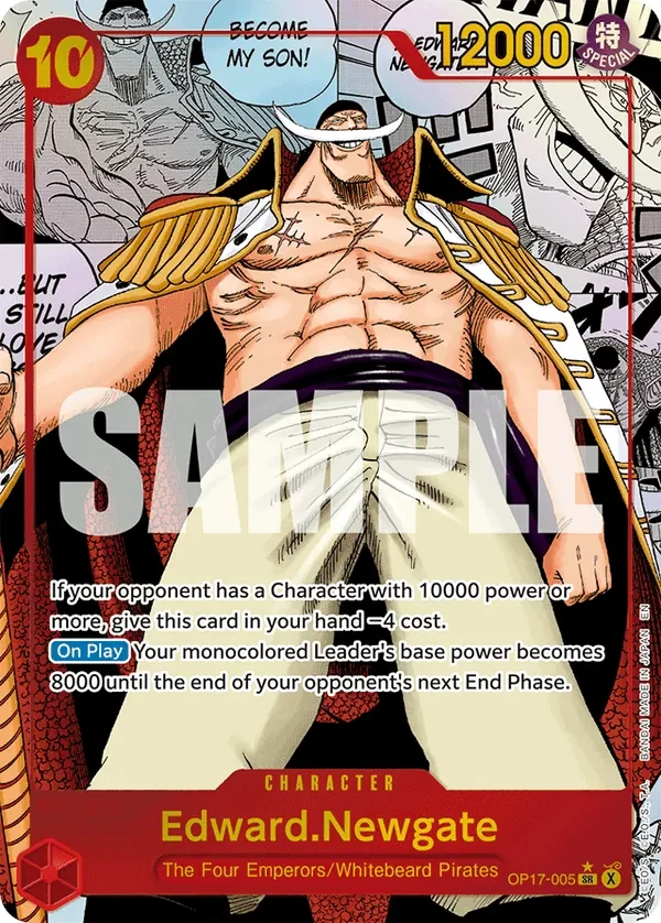 Carte One Piece anglaise Edward.Newgate OP17-005 SR