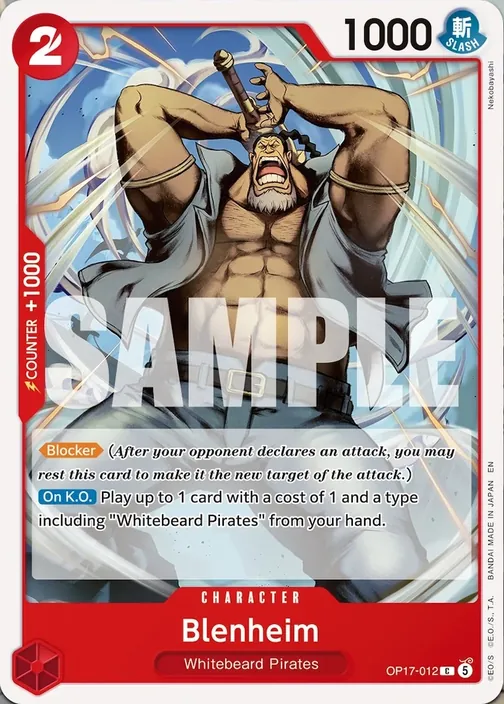 Carte One Piece anglaise OP17-012 Blenheim