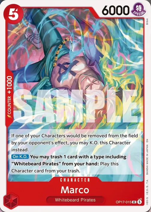 Carte One Piece anglaise OP17-015 Marco