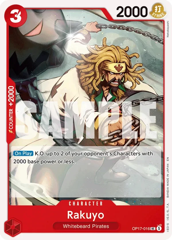 Carte One Piece anglaise Rakuyo OP17-016 UC