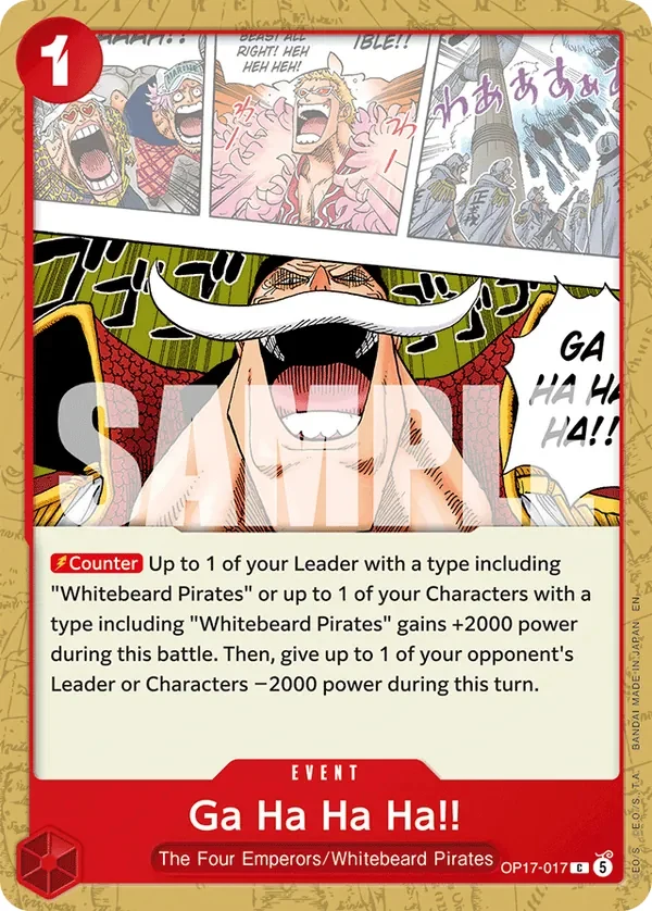 Carte One Piece anglaise Ga Ha Ha Ha!! OP17-017 C