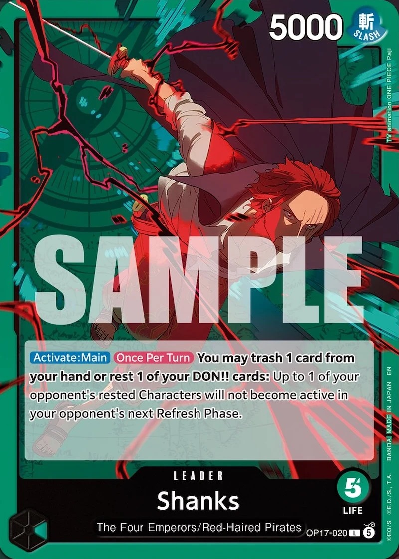 Carte One Piece anglaise Shanks OP17-020 L