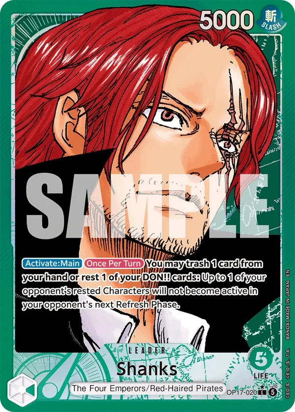 Carte One Piece anglaise Shanks OP17-020 L
