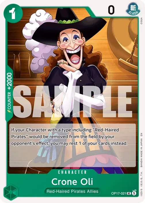 Carte One Piece anglaise OP17-021 Crone Oli