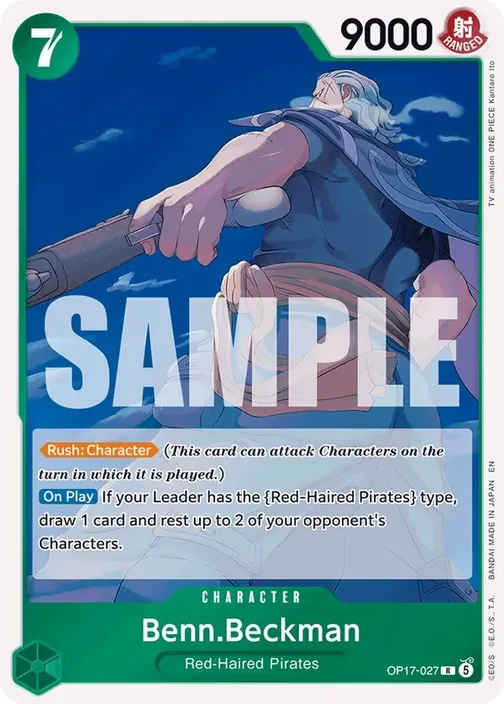 Carte One Piece anglaise OP17-027 Benn.Beckman
