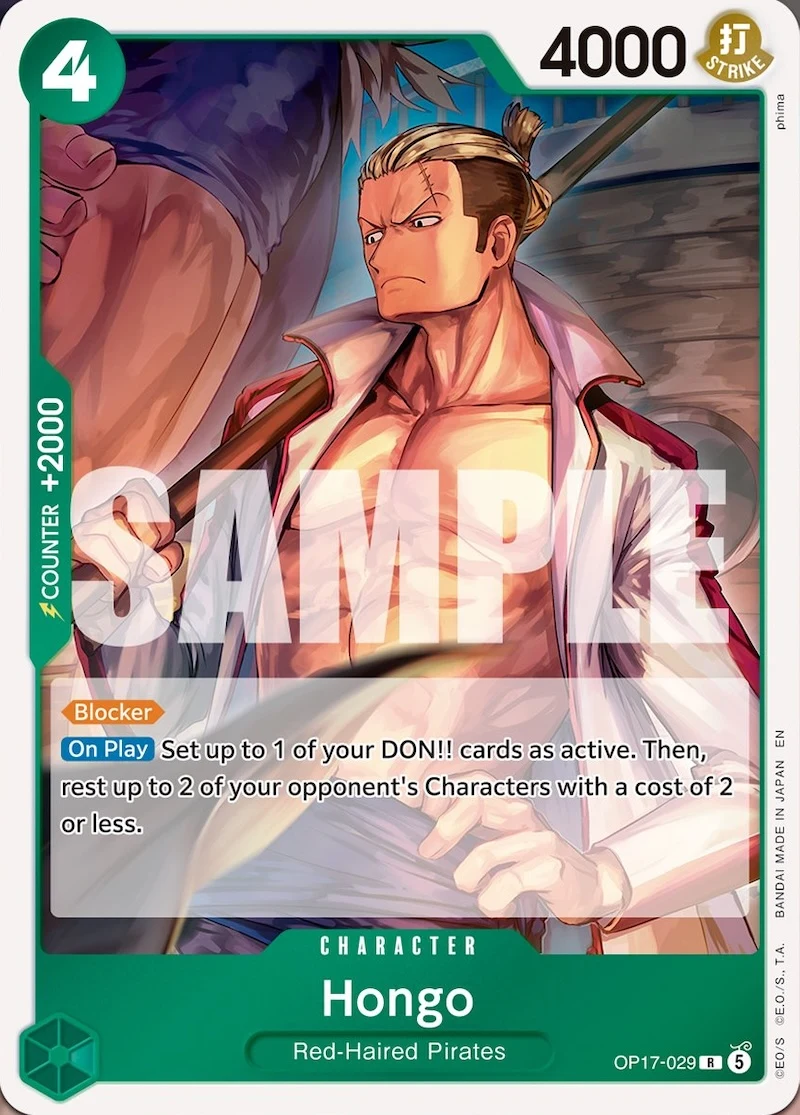 Carte One Piece anglaise Hongo OP17-029 R