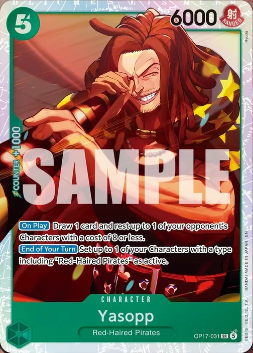 Carte One Piece anglaise OP17-031 Yasopp