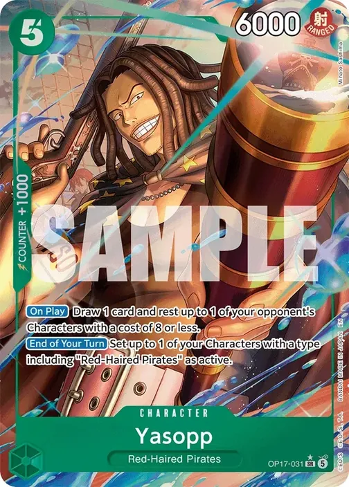 Carte One Piece anglaise OP17-031 Yasopp (version 2)
