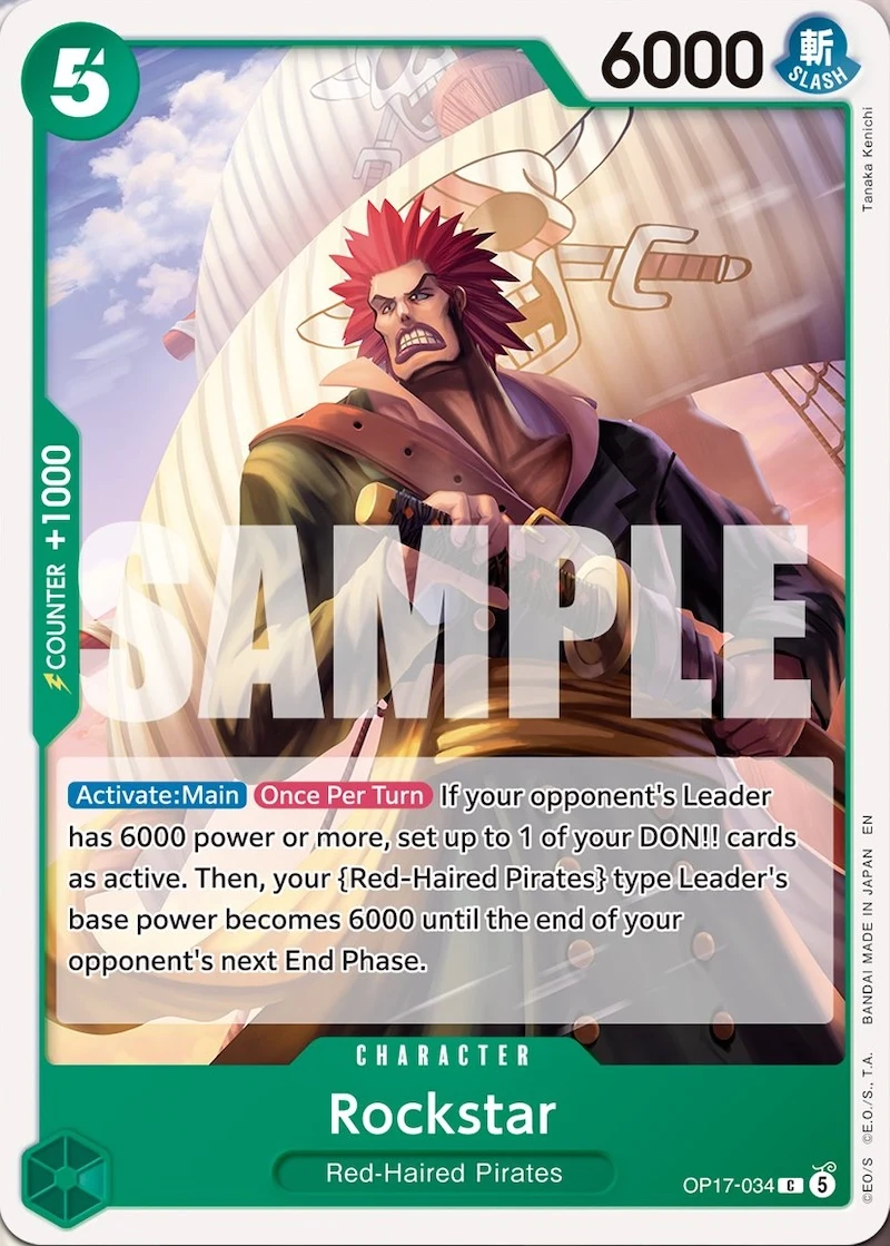 Carte One Piece anglaise Rockstar OP17-034 C