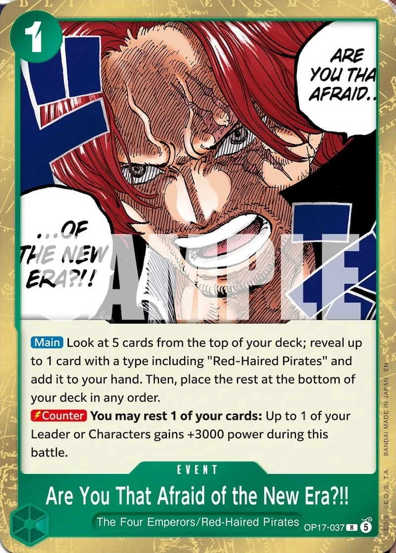 Carte One Piece anglaise Are You That Afraid of the New Era?!! OP17-037 R