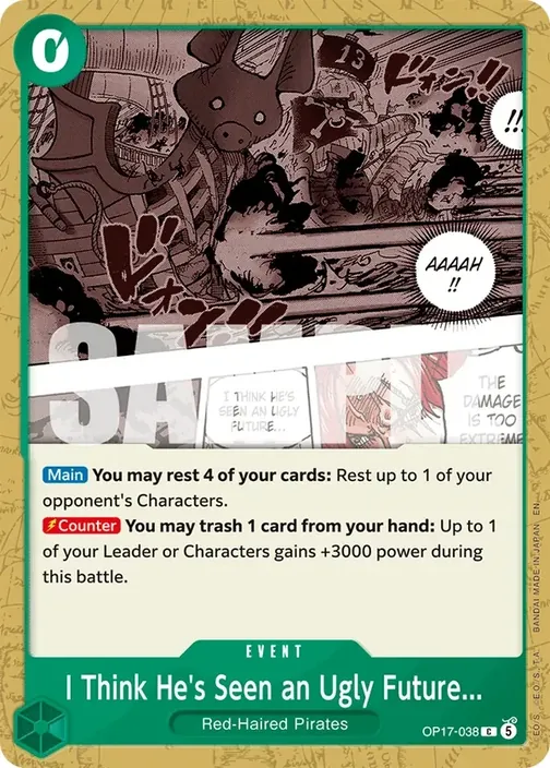 Carte One Piece anglaise OP17-038 I Think He's Seen an Ugly Future...