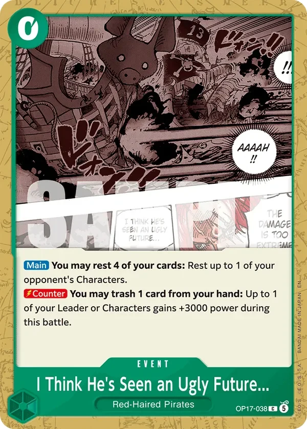 Carte One Piece anglaise I Think He's Seen an Ugly Future... OP17-038 C