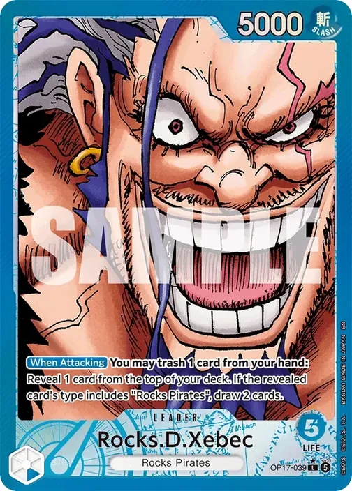 Carte One Piece anglaise OP17-039 Rocks.D.Xebec (version 2)