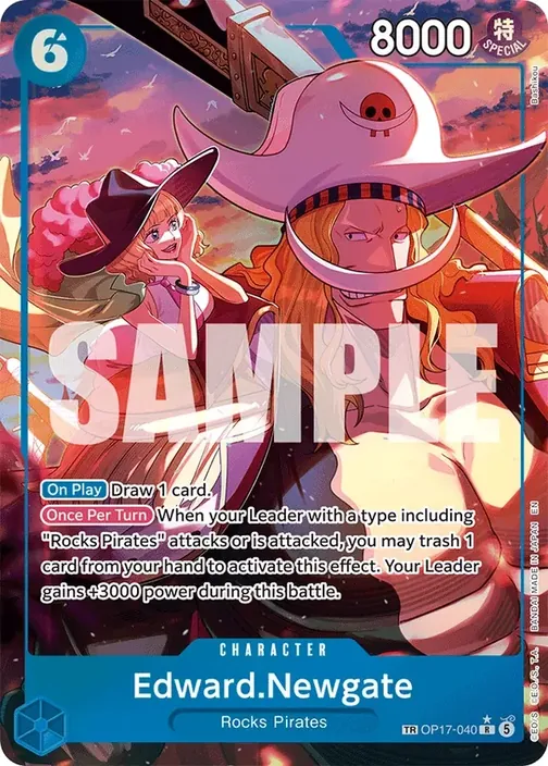 Carte One Piece anglaise OP17-040 Edward.Newgate (version 2)