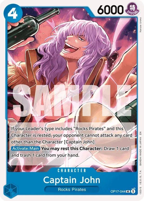 Carte One Piece anglaise Captain John OP17-044 UC