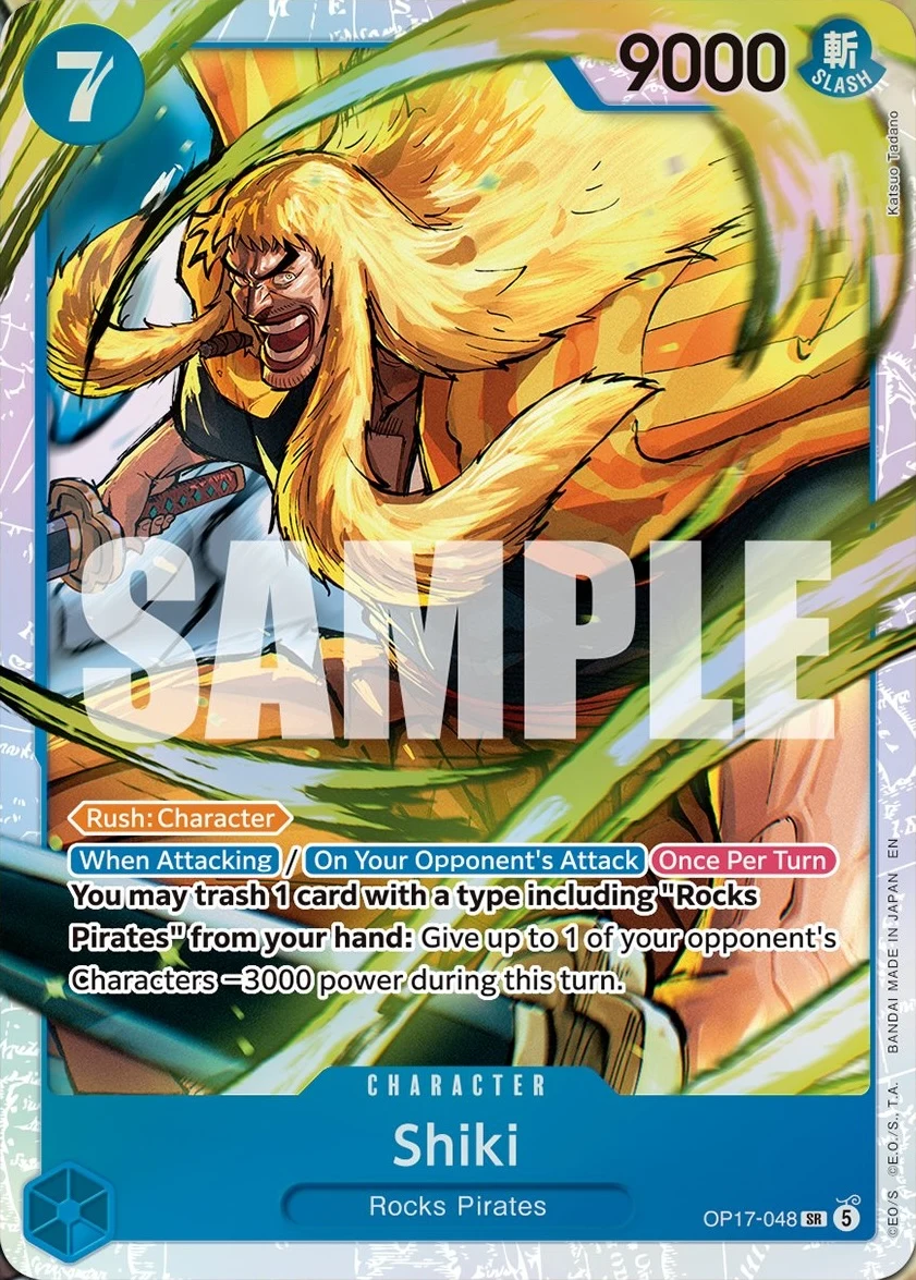 Carte One Piece anglaise Shiki OP17-048 SR