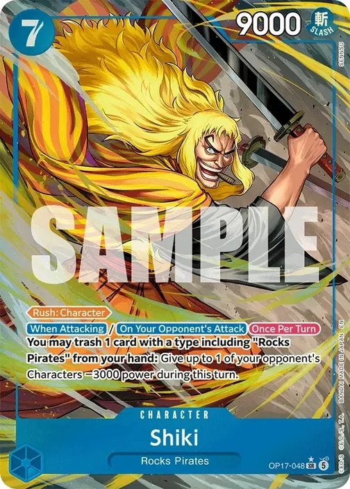 Carte One Piece anglaise OP17-048 Shiki (version 2)