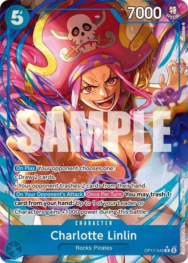 Carte One Piece anglaise Charlotte Linlin OP17-049 R