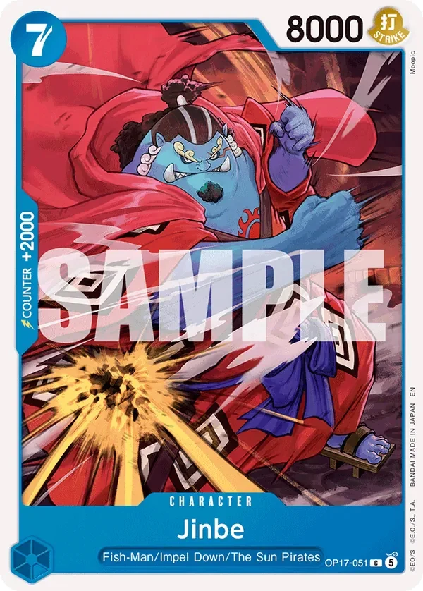Carte One Piece anglaise Jinbe OP17-051 C
