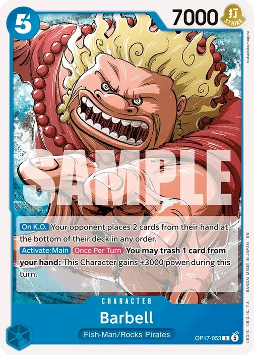 Carte One Piece anglaise OP17-053 Barbell